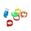 140 Pcs Inner Diameter 1.6cm 7 Colors Plastic Open Type Buckle Chicken Duck Goose Foot Ring Poultry Farming Equipment