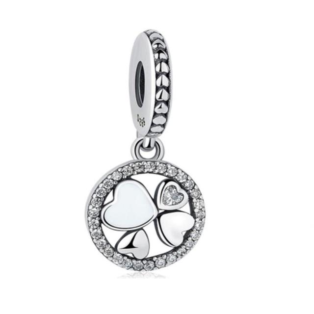 Подходит оригинальный модный браслет сверкающий четырехлистный клевер висячие подвески из бисера ювелирные изделия своими руками для женщин подарок