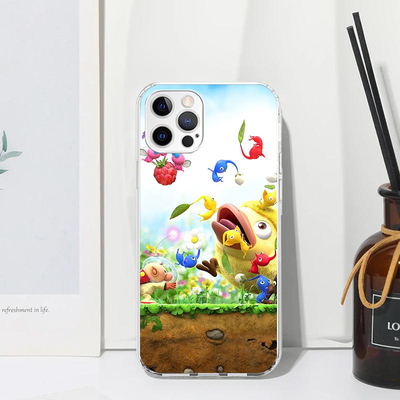 Game P-PikminS 4 Phone Case For Iphone 17 Air 16 15 Plus 16E 14 Pro Max 13 Mini 12 11 7 8 SE Fundas Soft Back Cover 17 Air 16 15