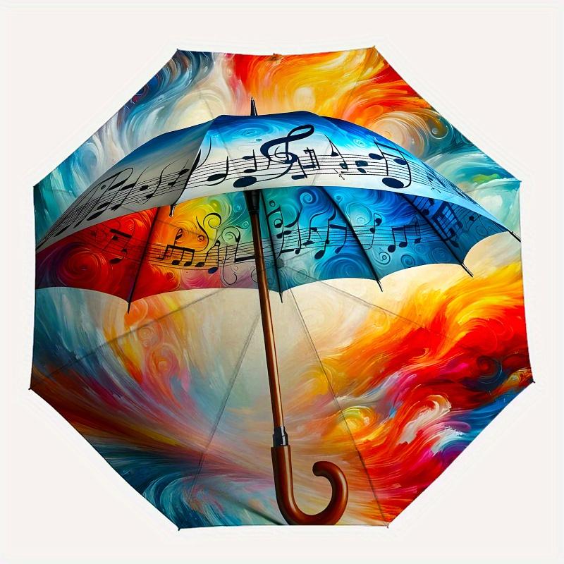 Umbrella, Music-themed, Eight-ribbed, Self-folding Umbrella Is Suitable for Everyday Outdoor Use0813173