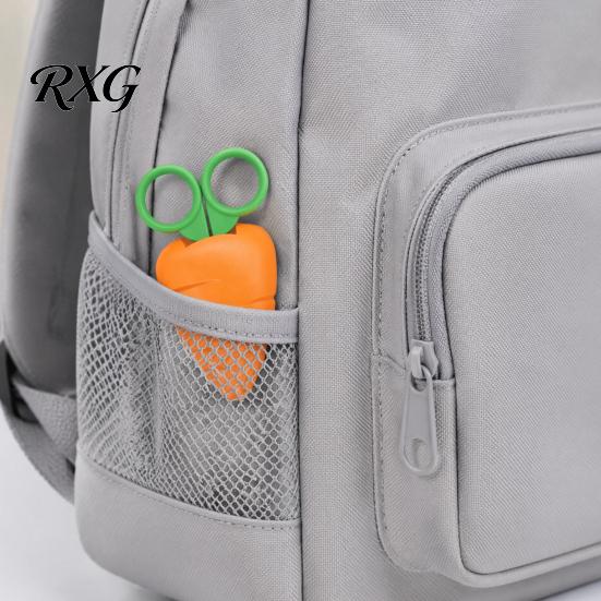 School Bag Friendly Scissors Children Safety Paper Cuttings Scissors, Fruit Veggie Refrigerator Carrot Shaped Magnet Decoration, Portable Mini