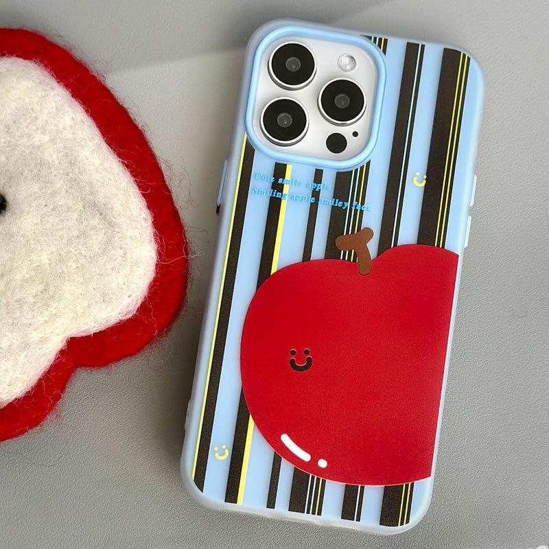 Apple smiley face is suitable for iPhone16/17promax mobile phone case Apple 15 skin matte 14 2-in-1 Air