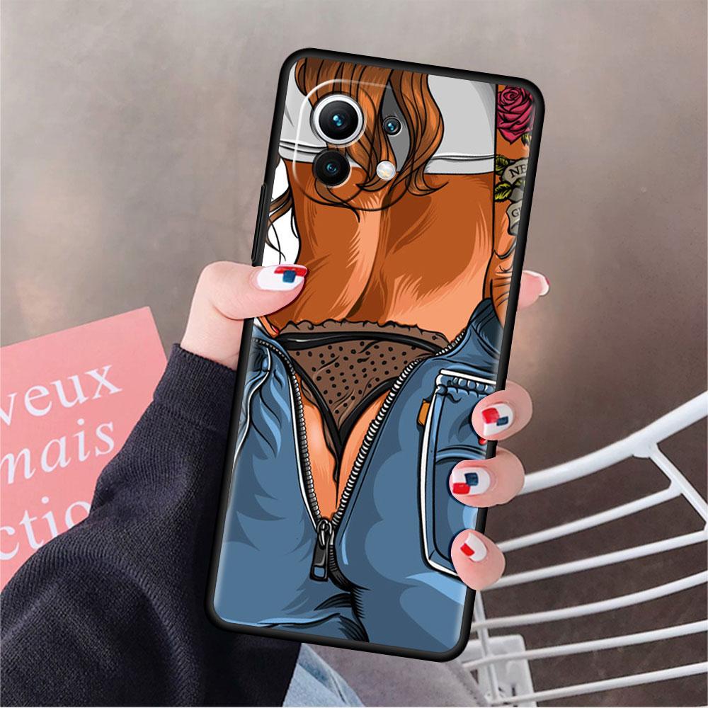 Sexy Tattoo Girl Funda Case For Xiaomi Mi 11 Lite 5G NE 11T Pro 10T 9T Note 10 12 12X 12S Ultra Soft Silicone Shell Phone Cover