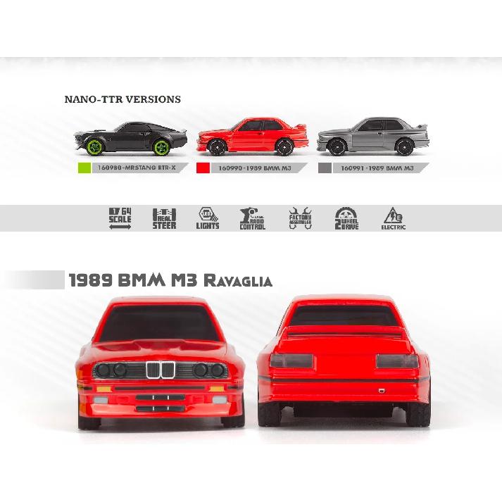 HPI 1/64 160990 160991 Nano-TTR M3 RAVAGLIA Drift Car 2.4G RC Модель автомобиля с дистанционным управлением