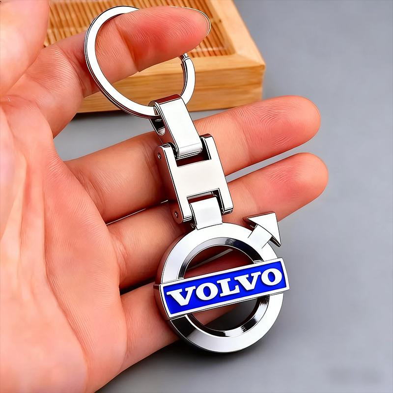 Car Logo Key Chain Ring - 3D Chrome Metal Car Keychain Keyring Volvo XC60 V50 S60 XC90 V60 V40 XC40 V70 S90 Olestar AWD S80 C40