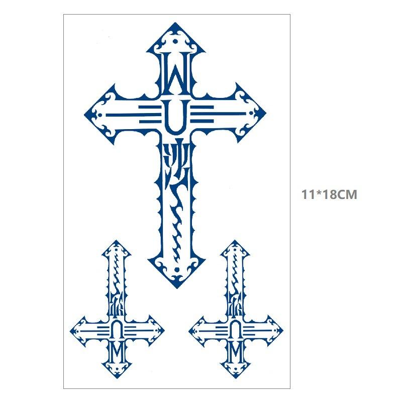 Herbal Juice Waterproof Butterfly Thorn Plain Flower Chest Semi Permanent Gradual Change Water Transfer Tattoo Sticker