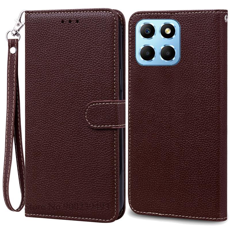 For Honor X6 Case Huawei Honor X6 2022 Cover Silicone Wallet Flip Leather Case For Honor X6 VNE-LX1 VNE-LX2 Phone Case Fundas