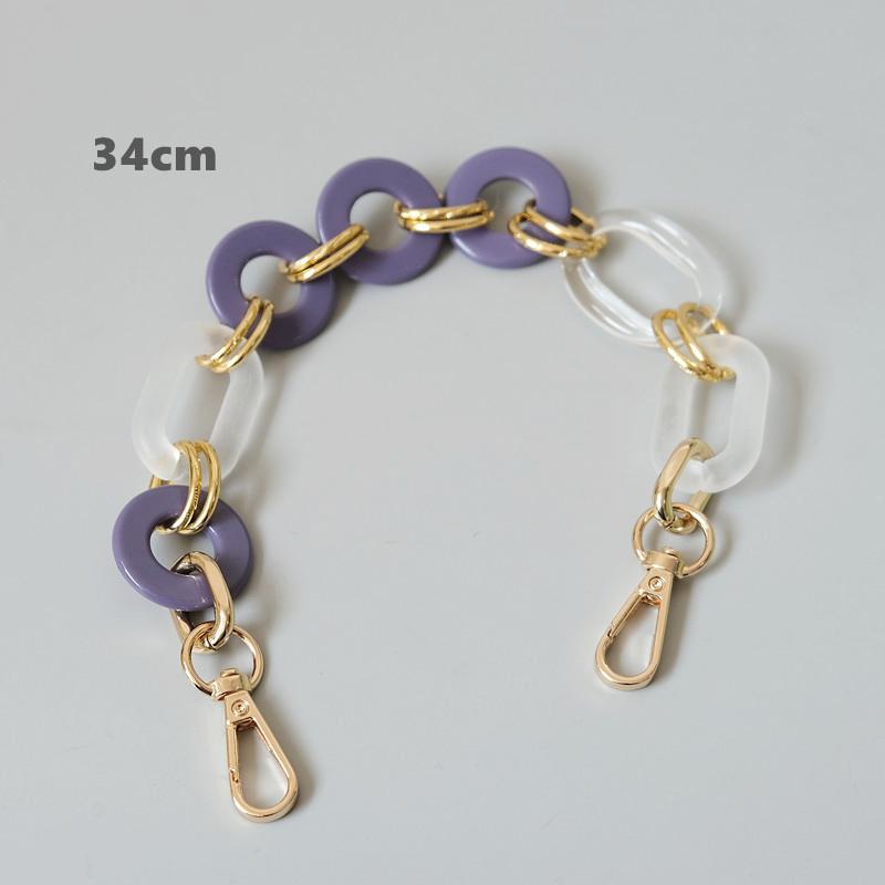 Новый аксессуар для женской сумки, фиолетовый, зеленый, красный, детали из акриловой смолы, роскошный браслет ручной работы, женский сменный браслет с ручкой для сумки, обруч