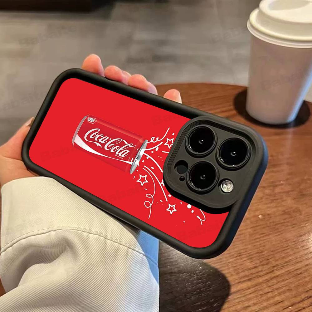 Чехол для телефона C-COCA Logo C-COLAS для iPhone 11 12 13 16 15 17 14 Pro Max Мягкий чехол Силиконовый чехол