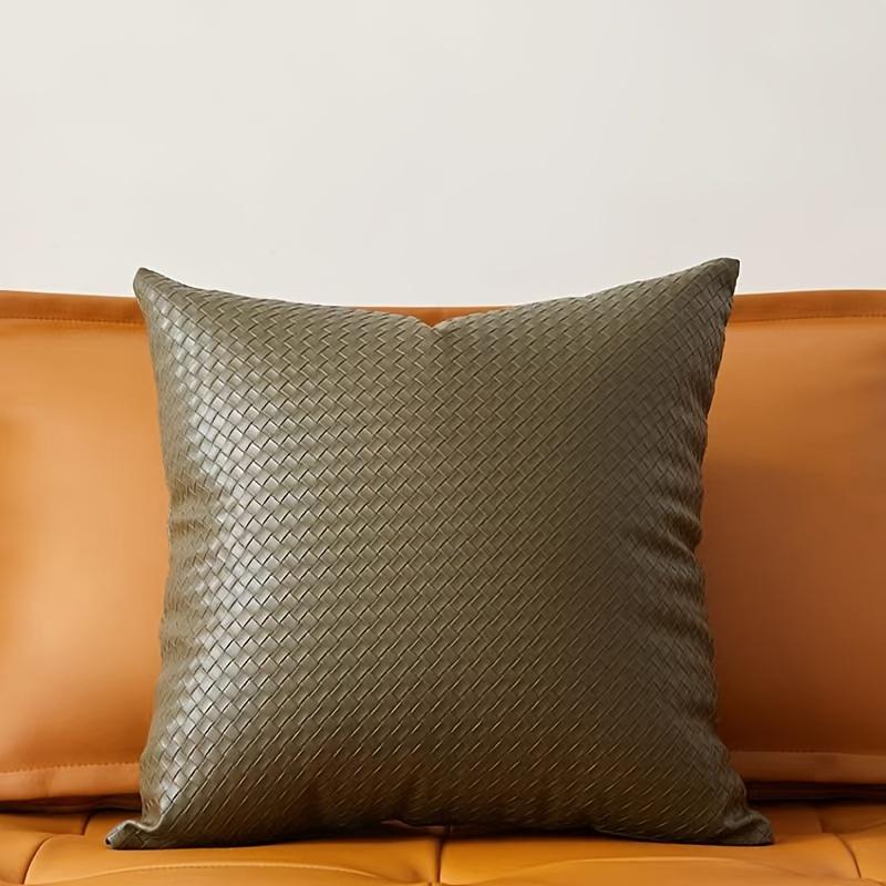 Faux Leather Throw Pillow Covers, For Home Decor, High-end Living Room Decor, Car Decor And Other Multi-scene Decor,45*45cm(Pillow Core Not Included)