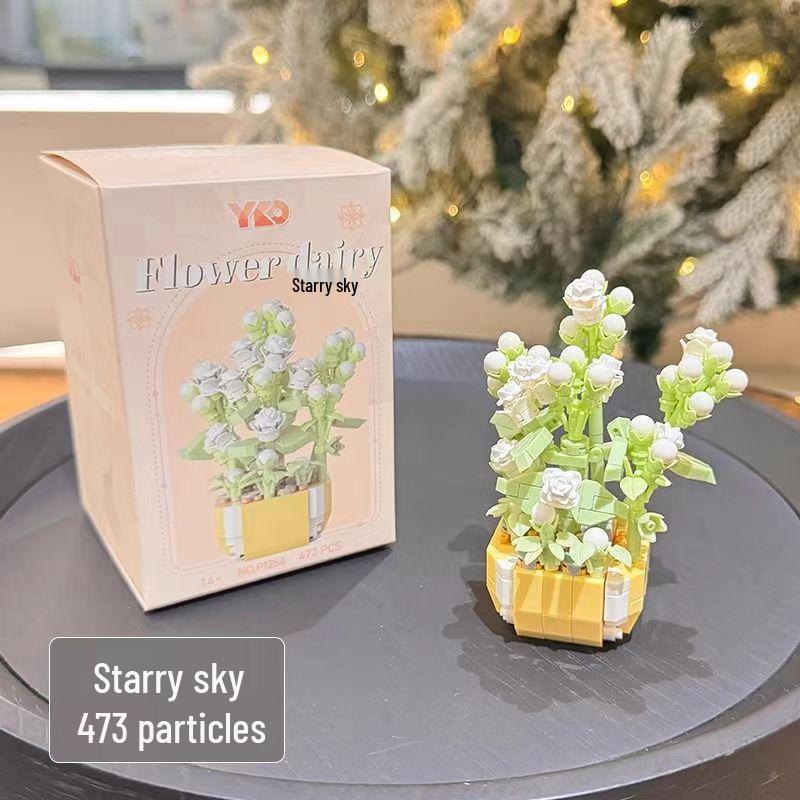 Подарок ко Дню учителя: Совместимые кубики Lego Букет и Суккуленты Игрушки