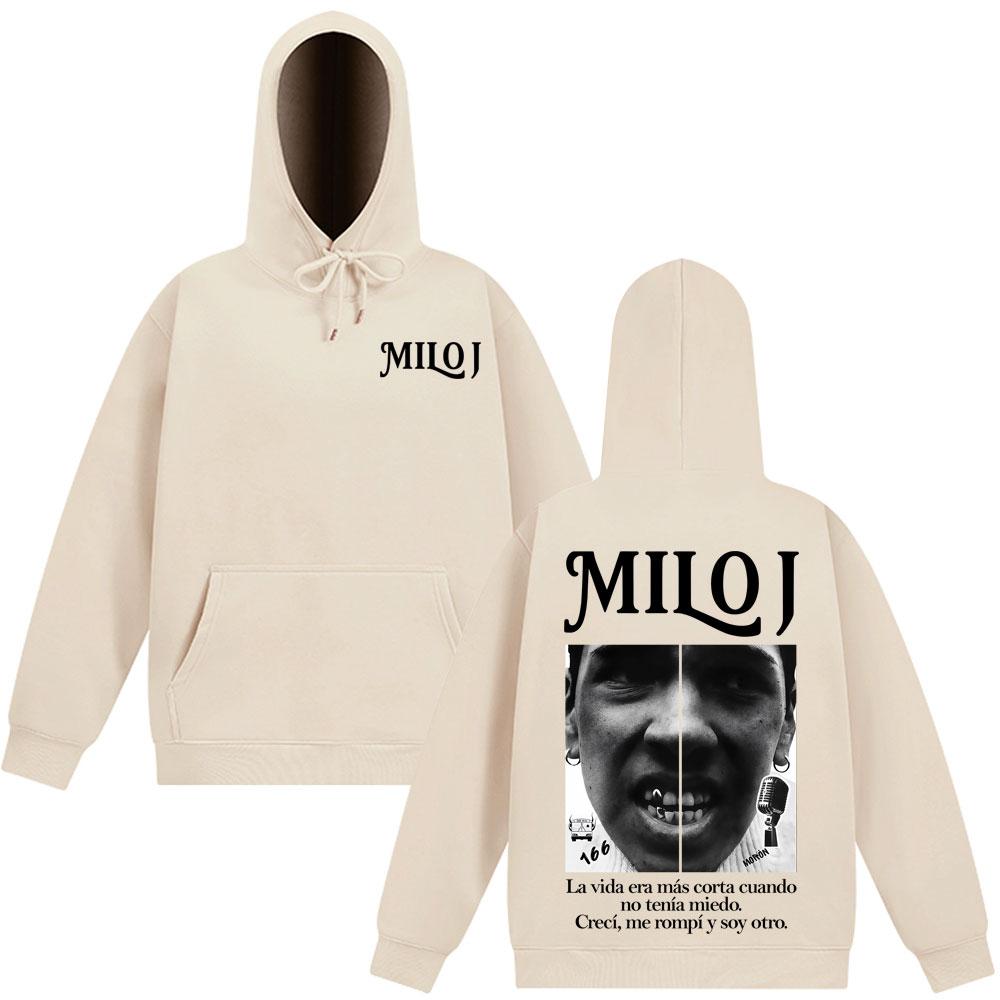 Rapper Milo J Vintage Graphic Hoodie Men Women Fashion Hip-hop Pullover Long-sleeved Casual Harajuku High Quality Sweatshirts