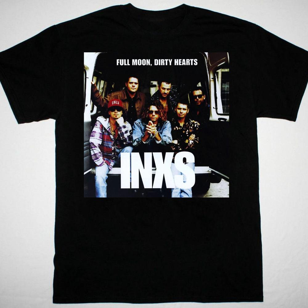 INXS Full Moon Dirty Hear Men T-shirt Black Cotton Tee S-4Xl FF1207
