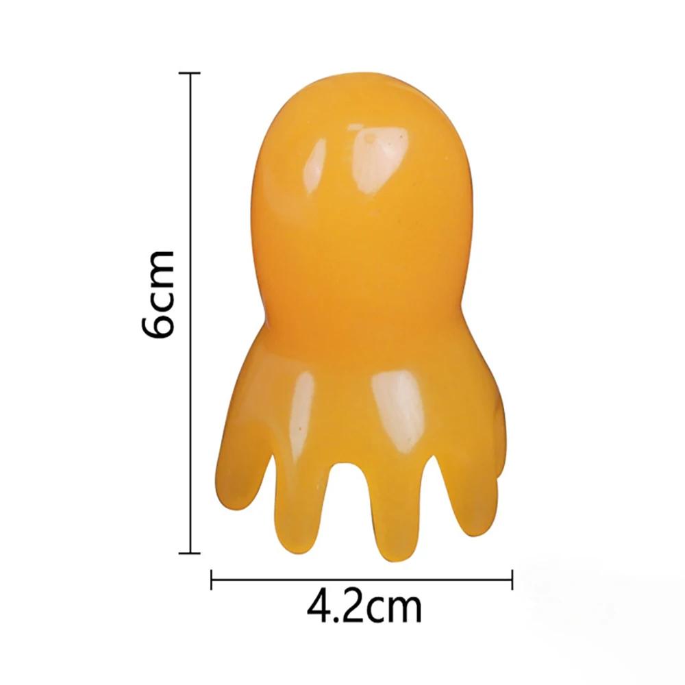 1 шт., расческа для акупунктурного массажа в форме головы осьминога с широкими зубьями, для спины, шеи и ручного глубокого массажа спины