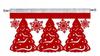 Envelope CHRISTMAS TREES SNOWFLAKES pelmet curtain CHRISTMAS GLAMOUR 60x35