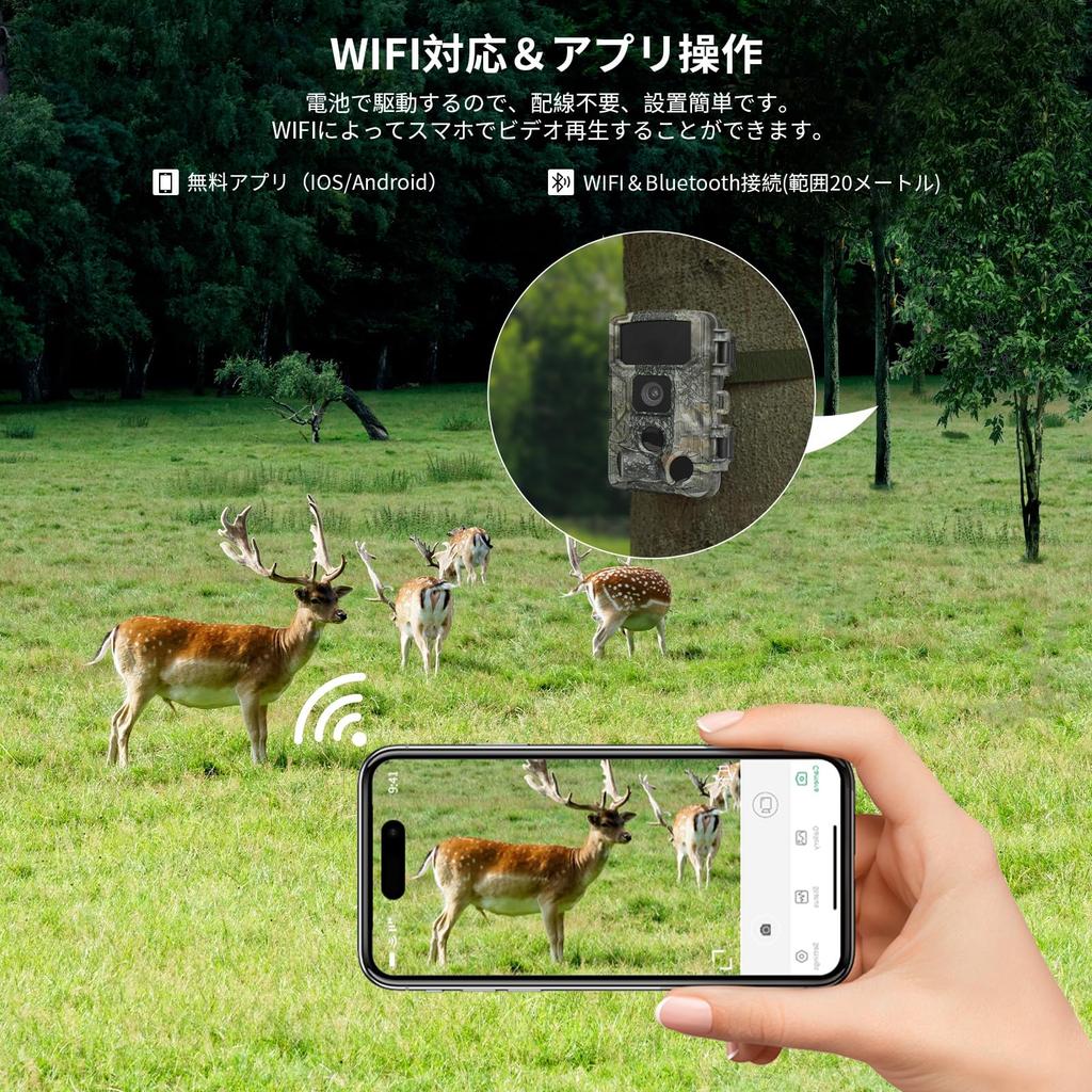 KJK Newest Trail Infrared Compatible with Wildlife Surveillance Security Battery Seconds Speed Still Image 64 Million Video Low Brightness Infrared