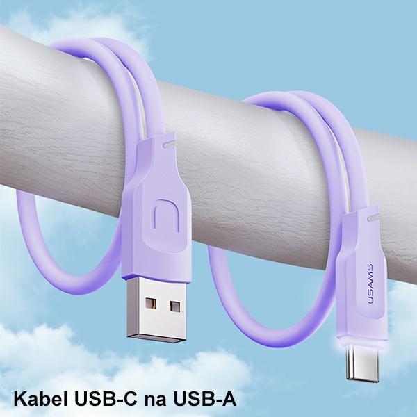 Kabel USB-C USAMS 1.2m Szybkie ładowanie Purpurowy