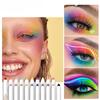 20-цветная цветная подводка для глаз с высокой пигментацией, перламутровый мерцающий металлик, дымчатая подводка для глаз в стиле панк, готика, стойкая