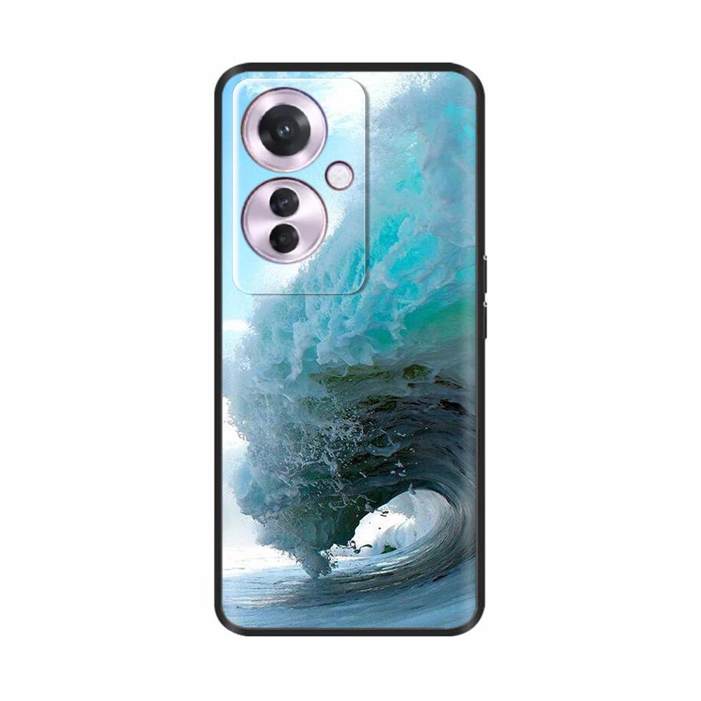 Чехол для OPPO F25 Pro 5G Черный силиконовый Мягкая задняя крышка телефона Для OPPO Reno 11F Reno11 F Чехол Для OPPO F25 Pro F25Pro 5G Чехлы