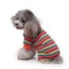 Pet Clothes Home Clothes Striped Dog Clothes Pajamas High-necked Pet Dog Clothes Four-legged Clothes