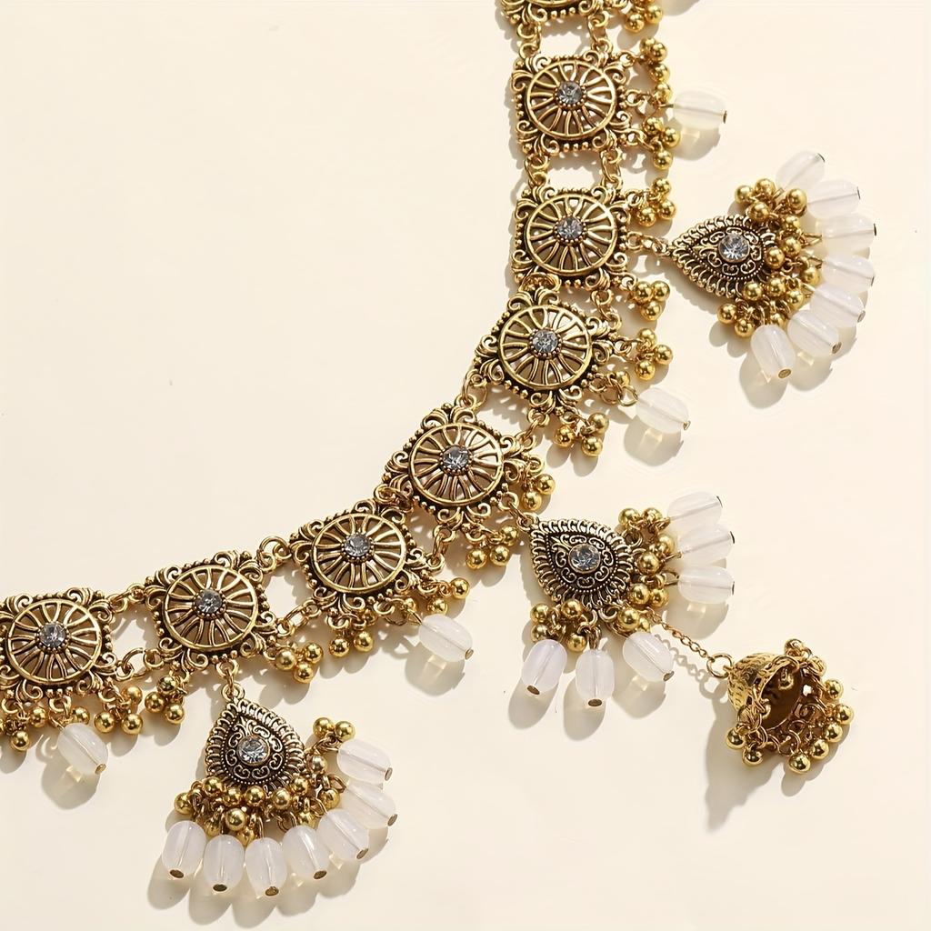 Богемный стиль Экзотическая поясная цепочка, Модный и элегантный дизайн с кисточками и разноцветными деталями, Аксессуары для повседневной носки и сценических выступлений, Персонализированные