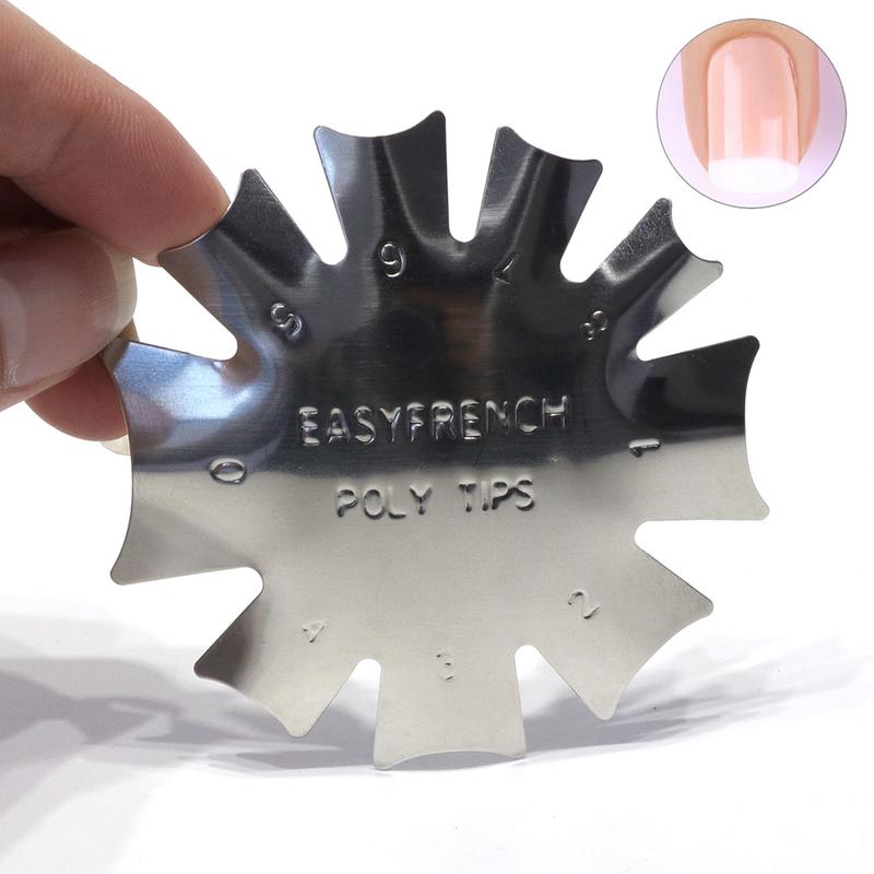 1 шт., французская резка для трафаретов для ногтей, триммер, машинка для стрижки, многоразмерные пилочки, поли-наконечники, инструмент для гель-маникюра для ногтей