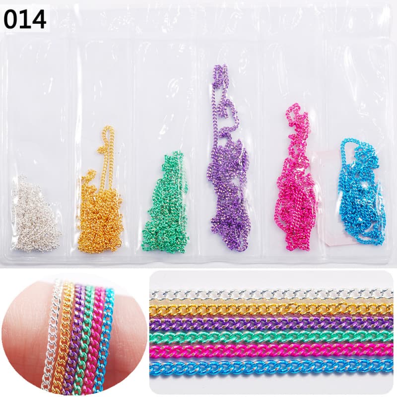 Сумка с 6 отделениями, конфетный цвет, сделай сам, для ногтей, цепочка для красоты ногтей, украшение для ногтей