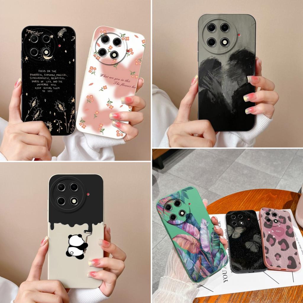 Для Tecno Camon 30 30S Pro 30C Spark Go 1 2025 Pop 9 20 Pro Чехол-оболочка Lovely Panda Эстетические ультратонкие жидкие силиконовые парные чехлы для Tecno Capa