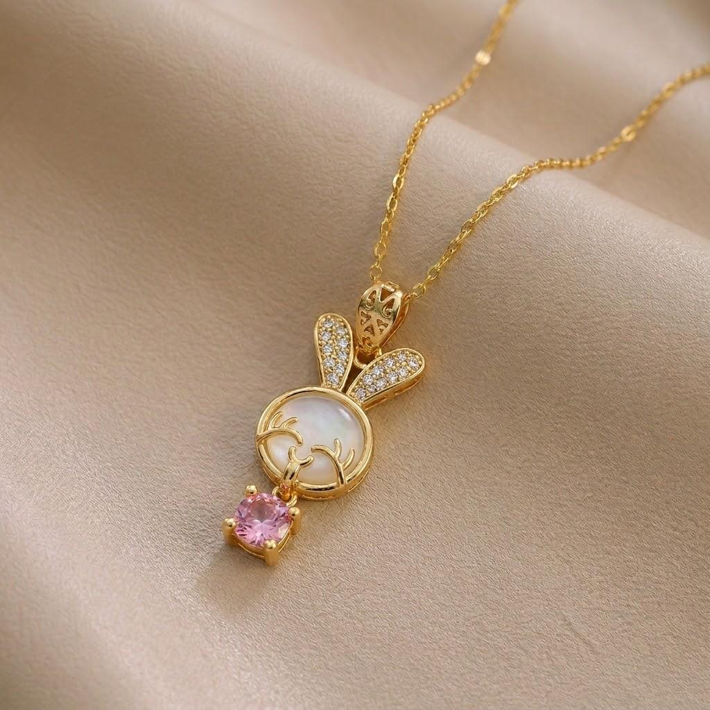 Европейский и американский стиль Zircon Butterfly Pendant Necklace with Clavicle Chain