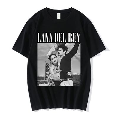 Горячая Распродажа Футболка с Графическим Принтом Певицы 90-х Lana Del Rey Ldr 'Sailing' Унисекс Харадзюку Мужская Винтажная Футболка с Коротким Рукавом Оверсайз