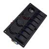 Black 8 Gang Rocker Switch Panel Toggle Switch with LED Backlight Motor Boat Modification DC12‑24V