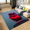3D Cartoon Cute Owl Area Rug,Carpet Rug for Home Living Room Children's Bedroom Sofa Doormat Decor,Kitchen Non-slip Floor Mat