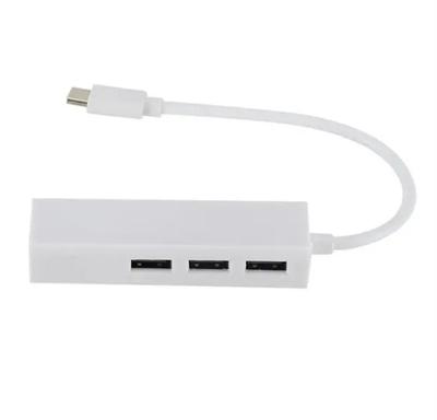 Концентратор адаптер SUNROZ USB 3.1 Type-C - RJ45 LAN (10/100) / 3 port USB 2.0 (A485990)