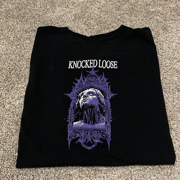 Винтажная футболка группы Knocked Loose из плотного хлопка, черная, унисекс, S-4XL