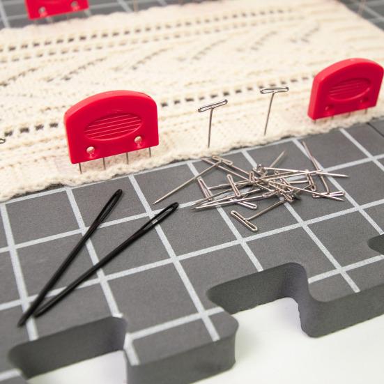 Набор ковриков для блокирования вязания. Плотный пенопластовый коврик с сеткой. Многоразовая односторонняя блокировочная доска для вязания крючком или спицами.