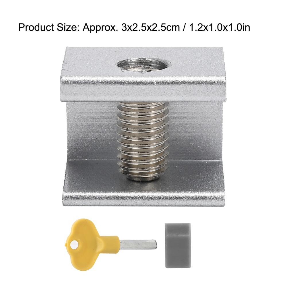 Aluminum Window Safety Lock Silver Sliding Window Stopper Adjustable Sliding Window Lock Home