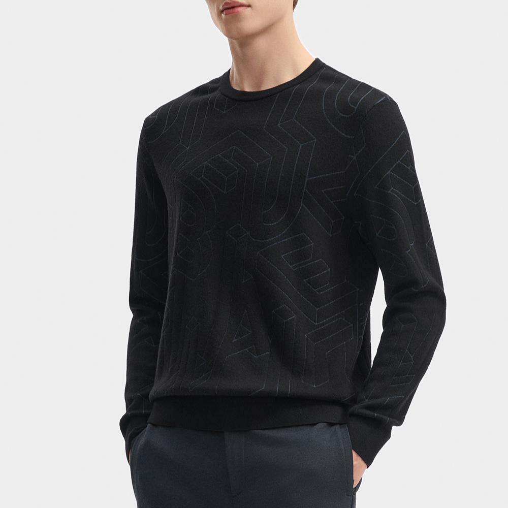 FILA Knitwear Men's Black Crew Neck Moderate F11M442403FBK
