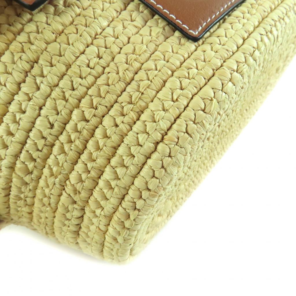 Pristine LOEWE Handbag Elephant Basket Small Raffia Women Used