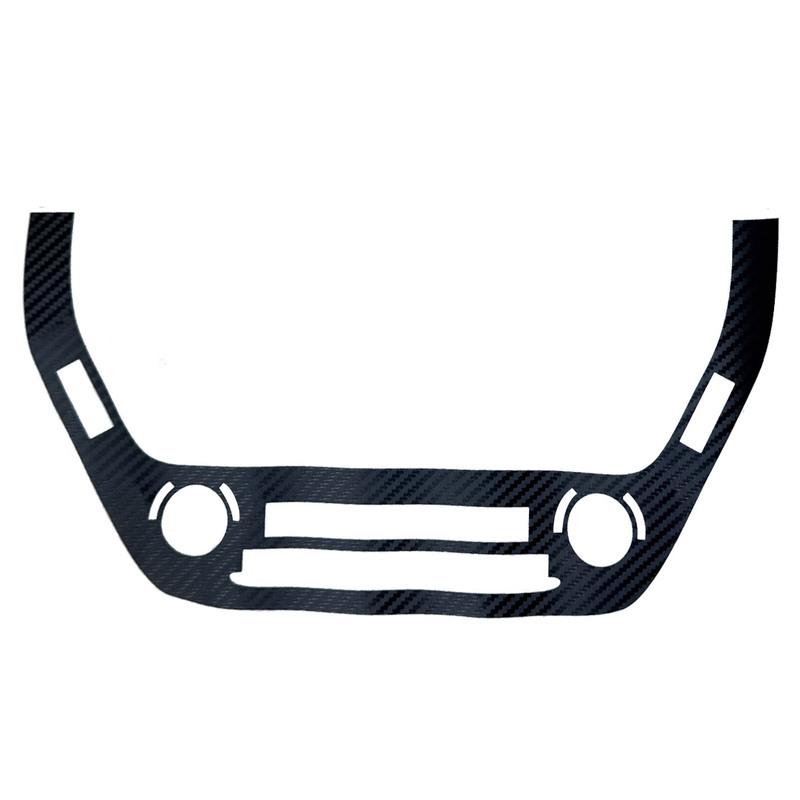 Car Console AC Button Control Panel Cover Sticker Decal Fit for Toyota Corolla Black Carbon Fiber Style PVC