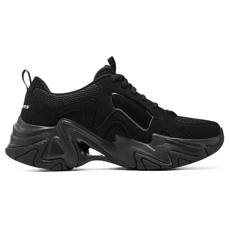 Skechers Stamina V3 Ткань Синтетическая Кожа Меха Обувь Третье Поколение Спортивный Комфорт Низкие Повседневная Обувь Женские кроссовки Черный 896151-BBK