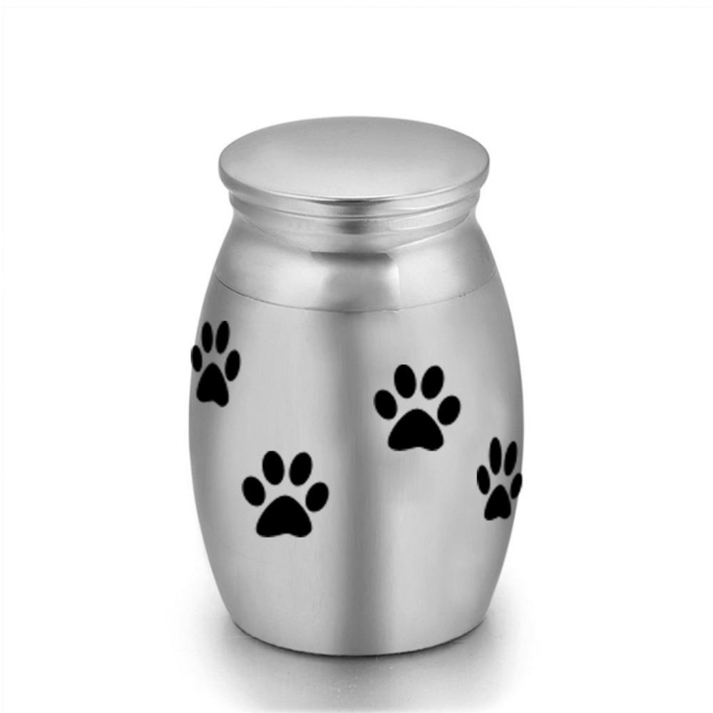 Aluminum Zinc Zinc Alloy Dog Cat Memorial Urn Waterproof Keepsake Burial Jar Pet Cremation Urn Sympathy Gift