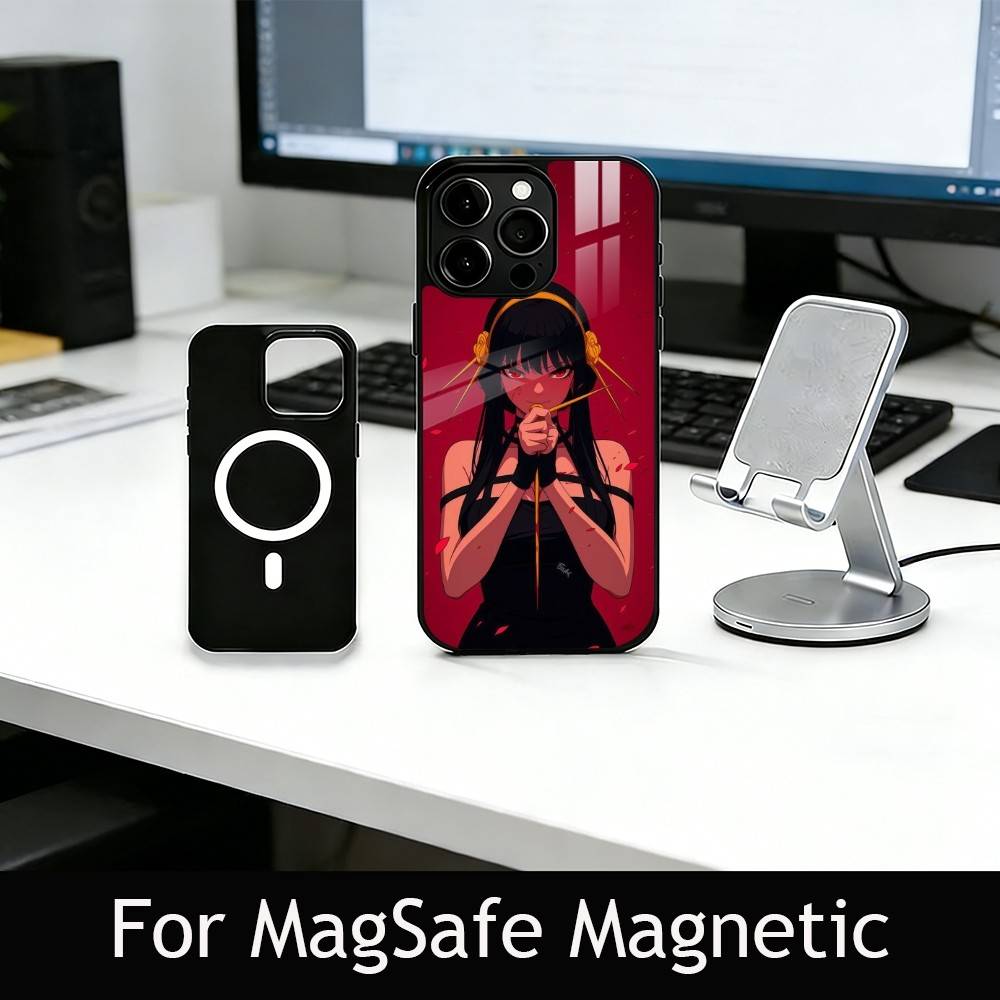 Y-Yor Forger-Spy-Family Phone Case For iPhone17,16,15,14,13,12,11 Plus,Pro Magnetic with Magsafe Wireless Charging