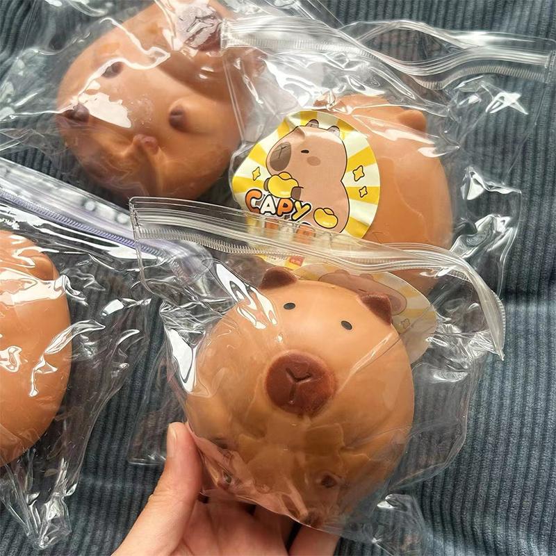 Милая мультяшная игрушка-щипок «Капибара Моти» Мягкая игрушка с медленным отскоком Игрушки для снятия стресса Подарки для расслабления рук