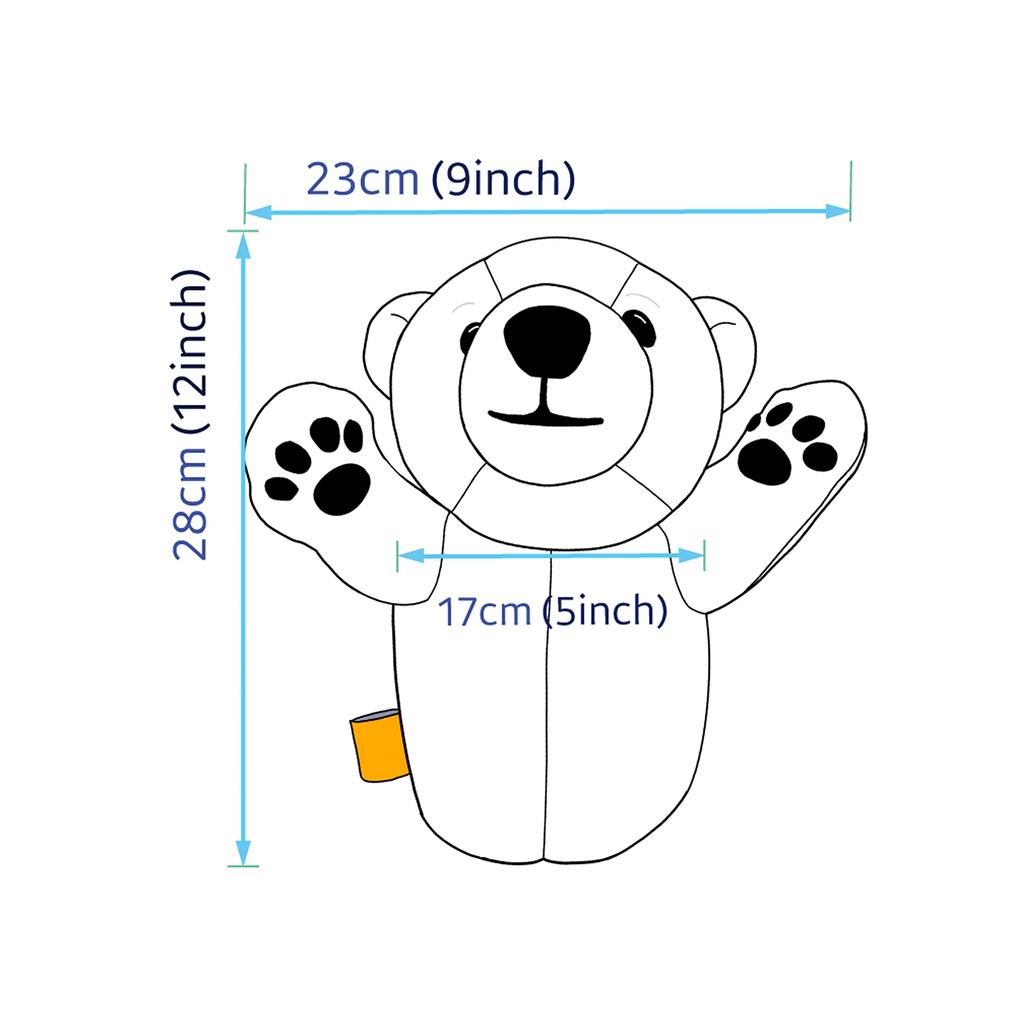 dinofactory Anagom Golf Headcover Polar Bear Driver Headcover with Lovely White Paw,