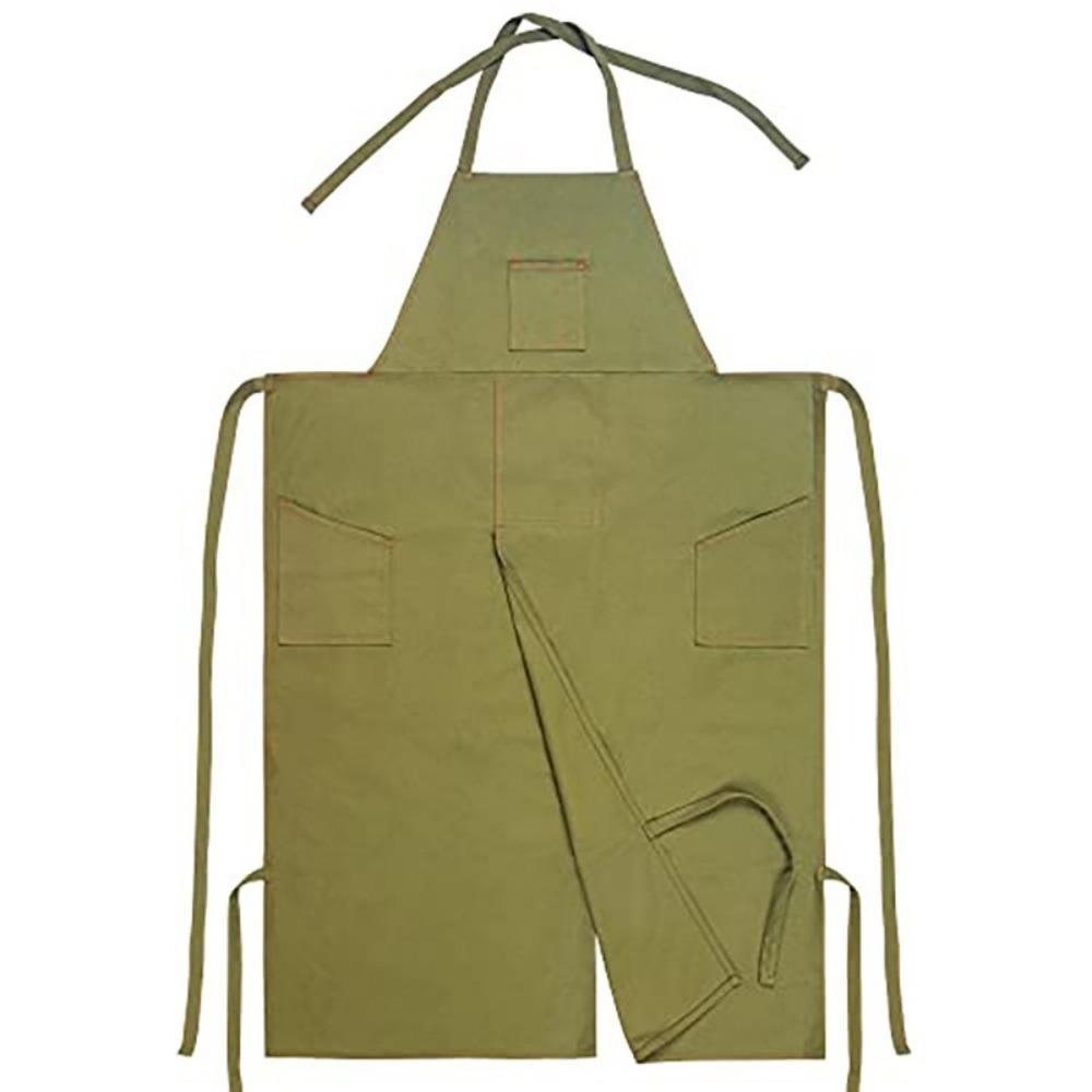 Washable Full Coverage Pottery Apron Adjustable Gardening Pinafore Split Leg Apron Washable