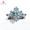 Women Luxury Zircon Rings Geometric 19mm Fashion Female Anniversary Engagement Jewelry