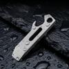 TGZUO Miniature Titanium Pocket Pry Bar EDC Multitool with Bottle Opener Hand Tool for Daily Household Camping and Hiking