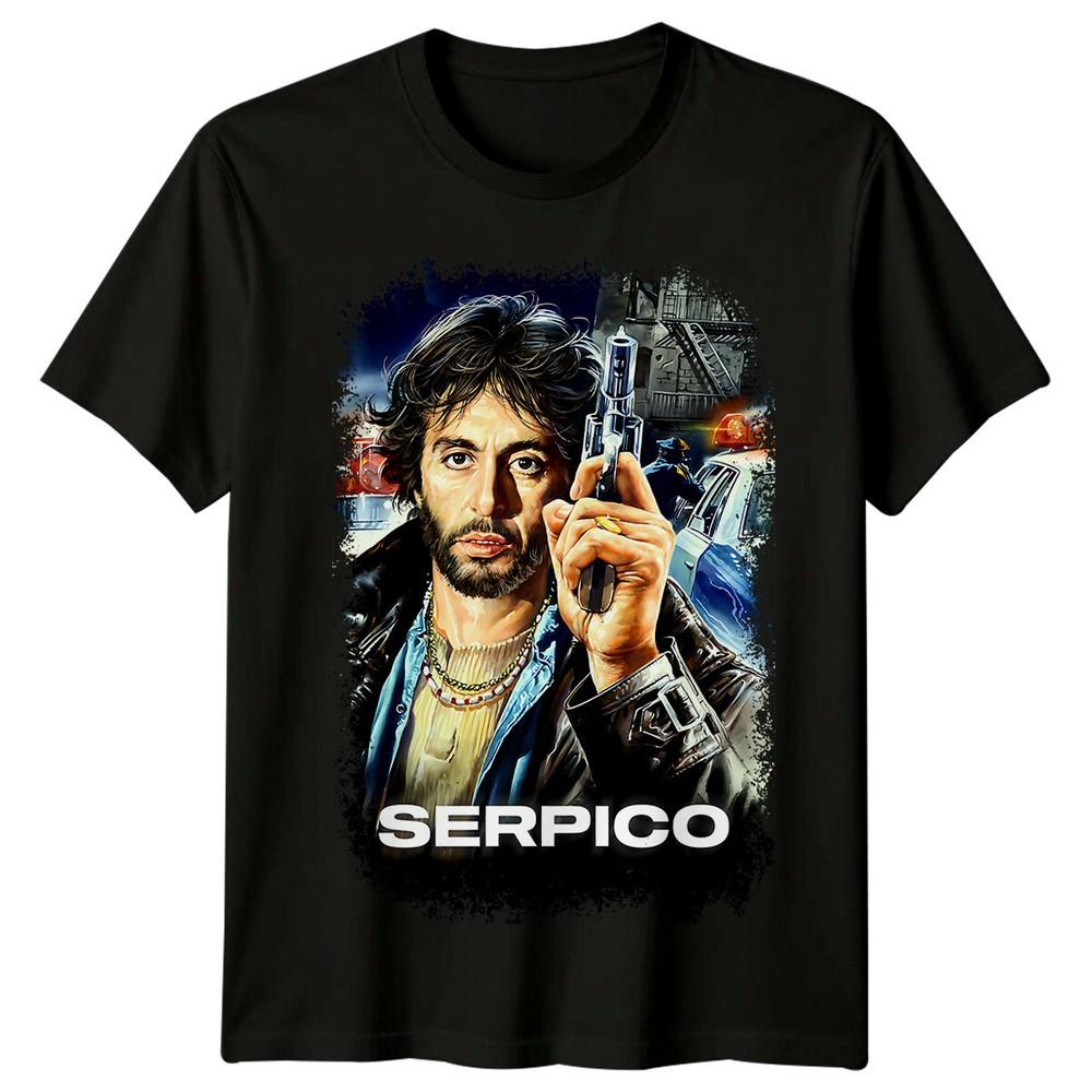 Серпико (1973) Футболка с постером фильма в стиле ретро 70-х, унисекс