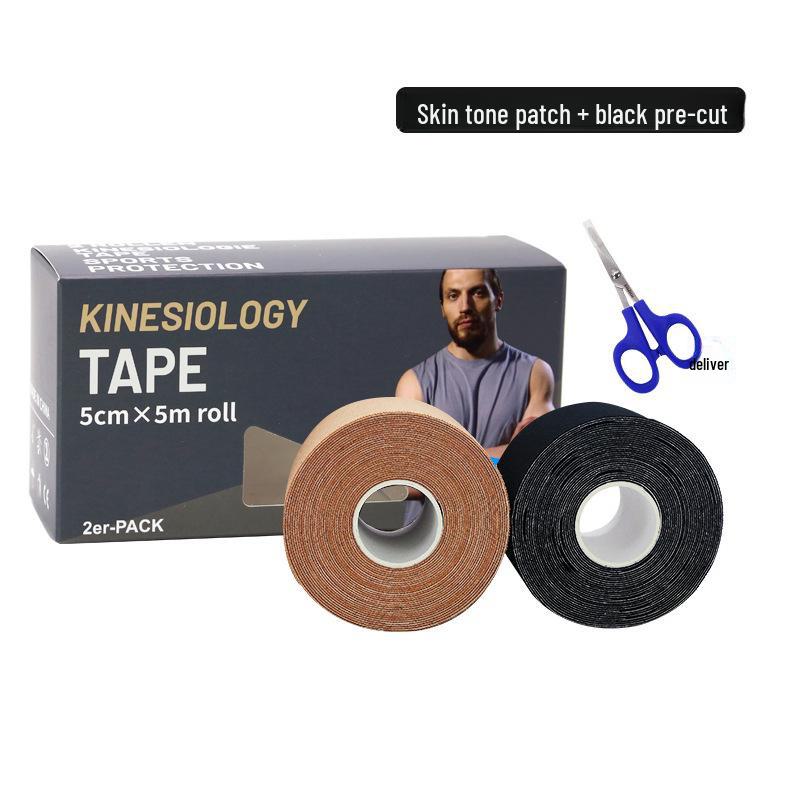 Предварительно вырезанный кинезио-пластырь на колено для лечения растяжений и занятий спортом
