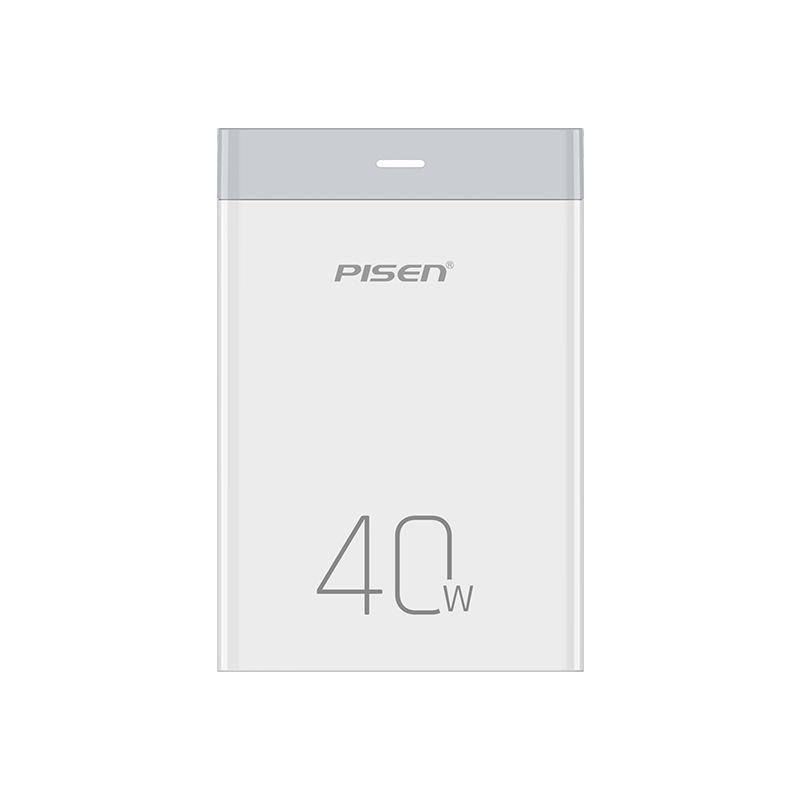 PISEN 40 Вт, 6-портовое быстрое зарядное устройство, 4 USB, 20 Вт PD для Apple и Android